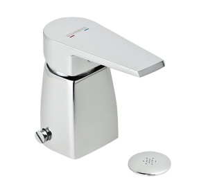 Single lever bidet mixer with diverter